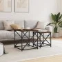 Mesas de centro apilables 2 pzas madera ingeniería roble humo by , Coffee table - Ref: Foro24-838945, Price: 42,89 €, Discoun...
