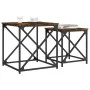 Mesas de centro apilables 2 pzas madera ingeniería roble humo by , Coffee table - Ref: Foro24-838945, Price: 42,89 €, Discoun...