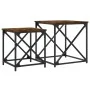 Mesas de centro apilables 2 pzas madera ingeniería roble humo by , Coffee table - Ref: Foro24-838945, Price: 42,89 €, Discoun...