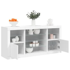 Aparador con luces LED blanco 142,5x37x67 cm de , Aparadores - Ref: Foro24-3209086, Precio: 181,10 €, Descuento: %