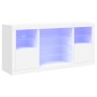 Aparador con luces LED blanco 142,5x37x67 cm de , Aparadores - Ref: Foro24-3209086, Precio: 185,18 €, Descuento: %