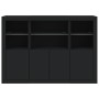 Aparadores con luces LED 3 piezas madera de ingeniería negro de , Aparadores - Ref: Foro24-3209108, Precio: 209,50 €, Descuen...