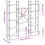 Estantería de madera ingeniería gris Sonoma 155,5x24x166,5 cm de , Librerías y estanterías - Ref: Foro24-838861, Precio: 102,...