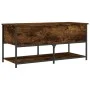 Banco almacenaje madera ingeniería roble ahumado 100x42,5x47 cm by , Benches for halls and storage - Ref: Foro24-839025, Pric...