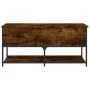 Banco almacenaje madera ingeniería roble ahumado 100x42,5x47 cm by , Benches for halls and storage - Ref: Foro24-839025, Pric...