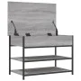 Banco zapatero madera de ingeniería gris Sonoma 70x42,5x50 cm by , Benches for halls and storage - Ref: Foro24-839031, Price:...