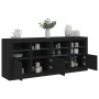 Aparador con luces LED negro 164x37x67 cm de , Aparadores - Ref: Foro24-3209052, Precio: 241,04 €, Descuento: %
