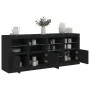 Schwarzer Schrank mit LED-Lichtern 164x37x67 cm von , Sideboards - Ref: Foro24-3209052, Preis: 235,45 €, Rabatt: %