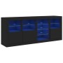 Aparador con luces LED negro 164x37x67 cm de , Aparadores - Ref: Foro24-3209052, Precio: 241,04 €, Descuento: %