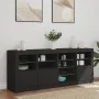 Aparador con luces LED negro 164x37x67 cm by , Sideboards - Ref: Foro24-3209052, Price: 235,45 €, Discount: %