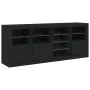 Schwarzer Schrank mit LED-Lichtern 164x37x67 cm von , Sideboards - Ref: Foro24-3209052, Preis: 235,45 €, Rabatt: %