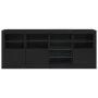 Aparador con luces LED negro 164x37x67 cm by , Sideboards - Ref: Foro24-3209052, Price: 235,45 €, Discount: %