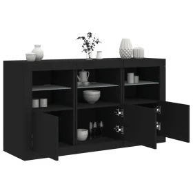 Aparador con luces LED negro 123x37x67 cm de , Aparadores - Ref: Foro24-3209059, Precio: 173,48 €, Descuento: %