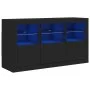 Aparador con luces LED negro 123x37x67 cm by , Sideboards - Ref: Foro24-3209059, Price: 173,48 €, Discount: %