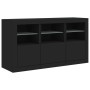 Aparador con luces LED negro 123x37x67 cm de , Aparadores - Ref: Foro24-3209059, Precio: 174,71 €, Descuento: %