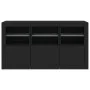 Aparador con luces LED negro 123x37x67 cm by , Sideboards - Ref: Foro24-3209059, Price: 173,48 €, Discount: %