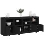 Aparador con luces LED negro 163x37x67 cm de , Aparadores - Ref: Foro24-3209073, Precio: 218,88 €, Descuento: %