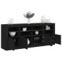 Aparador con luces LED negro 163x37x67 cm de , Aparadores - Ref: Foro24-3209073, Precio: 203,59 €, Descuento: %