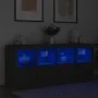 Aparador con luces LED negro 163x37x67 cm de , Aparadores - Ref: Foro24-3209073, Precio: 203,59 €, Descuento: %