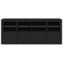 Aparador con luces LED negro 163x37x67 cm de , Aparadores - Ref: Foro24-3209073, Precio: 218,88 €, Descuento: %