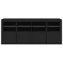 Aparador con luces LED negro 163x37x67 cm de , Aparadores - Ref: Foro24-3209073, Precio: 203,59 €, Descuento: %