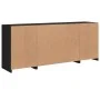 Aparador con luces LED negro 163x37x67 cm de , Aparadores - Ref: Foro24-3209073, Precio: 203,59 €, Descuento: %