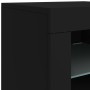 Aparador con luces LED negro 163x37x67 cm de , Aparadores - Ref: Foro24-3209073, Precio: 218,88 €, Descuento: %