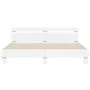 Estructura de cama cabecero y luces LED blanca 180x200 cm de , Camas y somieres - Ref: Foro24-3207525, Precio: 143,01 €, Desc...