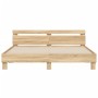Estructura de cama cabecero y luces LED roble Sonoma 180x200 cm de , Camas y somieres - Ref: Foro24-3207527, Precio: 158,11 €...