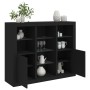 Aparadores con luces LED 3 piezas madera de ingeniería negro de , Aparadores - Ref: Foro24-3209122, Precio: 199,37 €, Descuen...