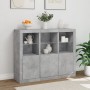 Aparador con luz LED 3 pzas madera de ingeniería gris hormigón de , Aparadores - Ref: Foro24-3209103, Precio: 217,28 €, Descu...