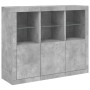 Aparador con luz LED 3 pzas madera de ingeniería gris hormigón de , Aparadores - Ref: Foro24-3209103, Precio: 217,28 €, Descu...
