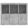 Aparador con luz LED 3 pzas madera de ingeniería gris hormigón de , Aparadores - Ref: Foro24-3209103, Precio: 217,28 €, Descu...