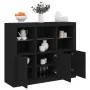 Aparadores con luces LED 3 piezas madera de ingeniería negro by , Sideboards - Ref: Foro24-3209101, Price: 216,98 €, Discount: %