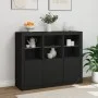 Aparadores con luces LED 3 piezas madera de ingeniería negro by , Sideboards - Ref: Foro24-3209101, Price: 216,98 €, Discount: %