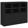 Aparadores con luces LED 3 piezas madera de ingeniería negro by , Sideboards - Ref: Foro24-3209101, Price: 216,98 €, Discount: %