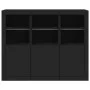 Aparadores con luces LED 3 piezas madera de ingeniería negro by , Sideboards - Ref: Foro24-3209101, Price: 216,98 €, Discount: %