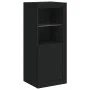 Aparadores con luces LED 3 piezas madera de ingeniería negro by , Sideboards - Ref: Foro24-3209101, Price: 216,98 €, Discount: %
