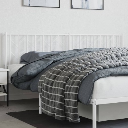 Cabecero de metal blanco 193 cm de , Cabeceros y pies de cama - Ref: Foro24-374523, Precio: 34,36 €, Descuento: %