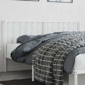 Cabecero de metal blanco 160 cm de , Cabeceros y pies de cama - Ref: Foro24-374521, Precio: 32,43 €, Descuento: %
