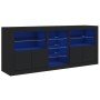 Aparador con luces LED negro 162x37x67 cm de , Aparadores - Ref: Foro24-3209031, Precio: 224,18 €, Descuento: %