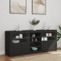 Aparador con luces LED negro 162x37x67 cm de , Aparadores - Ref: Foro24-3209031, Precio: 224,18 €, Descuento: %