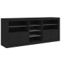 Aparador con luces LED negro 162x37x67 cm de , Aparadores - Ref: Foro24-3209031, Precio: 224,18 €, Descuento: %