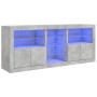 Aparador con luces LED gris hormigón 162x37x67 cm de , Aparadores - Ref: Foro24-3209033, Precio: 194,23 €, Descuento: %