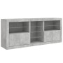 Aparador con luces LED gris hormigón 162x37x67 cm de , Aparadores - Ref: Foro24-3209033, Precio: 194,23 €, Descuento: %