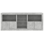 Aparador con luces LED gris hormigón 162x37x67 cm de , Aparadores - Ref: Foro24-3209033, Precio: 194,23 €, Descuento: %