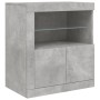 Aparador con luces LED gris hormigón 162x37x67 cm de , Aparadores - Ref: Foro24-3209033, Precio: 194,23 €, Descuento: %