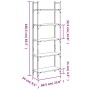 Librería de 5 estantes madera ingeniería negro 60,5x24x166,5 cm de , Librerías y estanterías - Ref: Foro24-838863, Precio: 45...