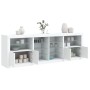 Aparador con luces LED blanco 202x37x67 cm de , Aparadores - Ref: Foro24-3209044, Precio: 239,07 €, Descuento: %