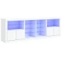 Aparador con luces LED blanco 202x37x67 cm de , Aparadores - Ref: Foro24-3209044, Precio: 230,26 €, Descuento: %